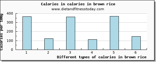 calories in brown rice energy per 100g