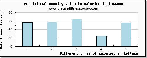 calories in lettuce energy per 100g