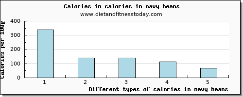 calories in navy beans energy per 100g