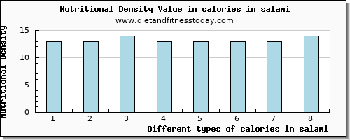 calories in salami energy per 100g