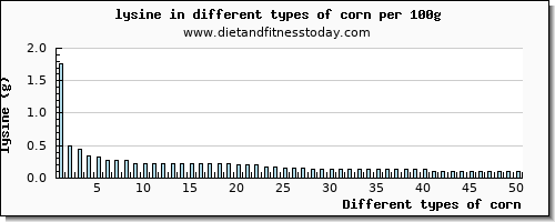 corn lysine per 100g