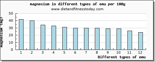 emu magnesium per 100g