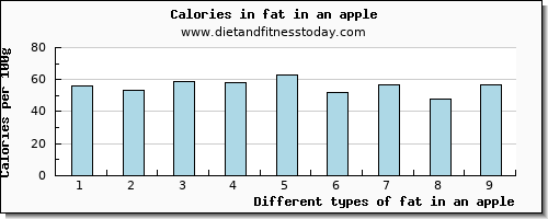 fat in an apple total fat per 100g