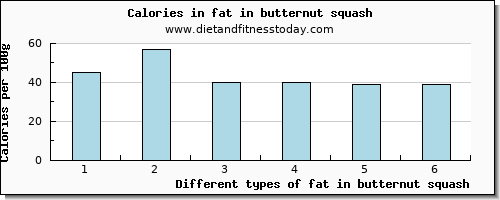 fat in butternut squash total fat per 100g