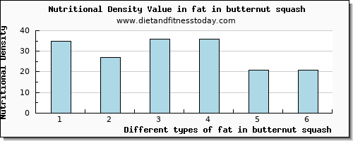 fat in butternut squash total fat per 100g