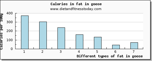 fat in goose total fat per 100g