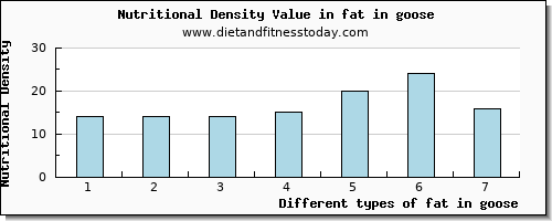 fat in goose total fat per 100g