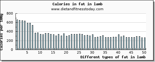 fat in lamb total fat per 100g