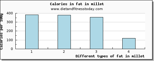 fat in millet total fat per 100g