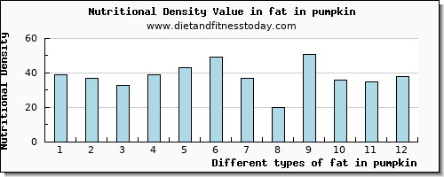 fat in pumpkin total fat per 100g