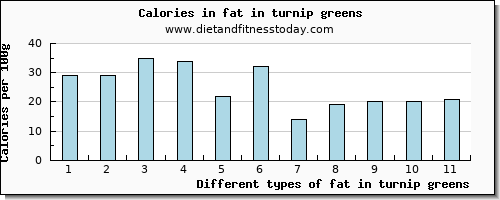 fat in turnip greens total fat per 100g