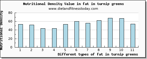 fat in turnip greens total fat per 100g