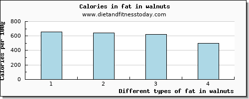 fat in walnuts total fat per 100g