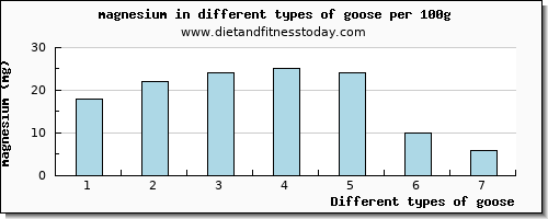 goose magnesium per 100g