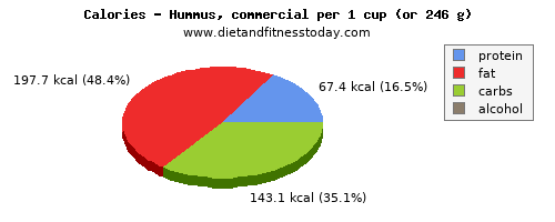 riboflavin, calories and nutritional content in hummus