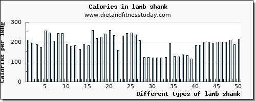 lamb shank protein per 100g