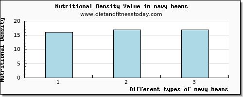 navy beans glucose per 100g