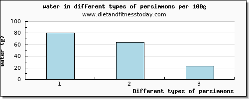 persimmons water per 100g