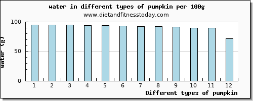 pumpkin water per 100g