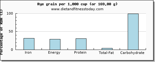 iron and nutritional content in rye