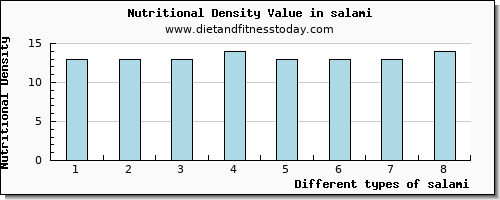 salami saturated fat per 100g