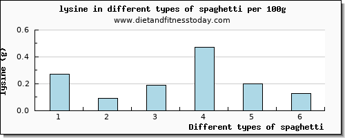 spaghetti lysine per 100g