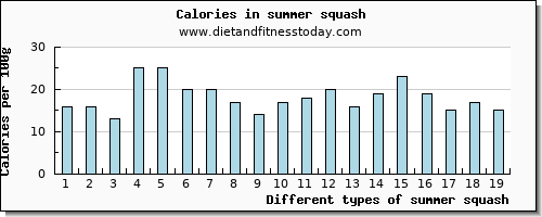 summer squash fiber per 100g