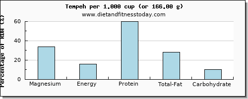 magnesium and nutritional content in tempeh