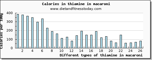 thiamine in macaroni thiamin per 100g