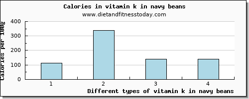 vitamin k in navy beans vitamin k (phylloquinone) per 100g