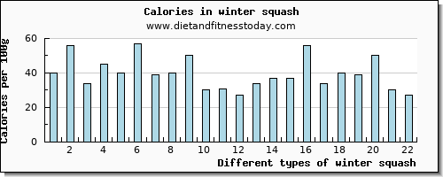 winter squash lysine per 100g